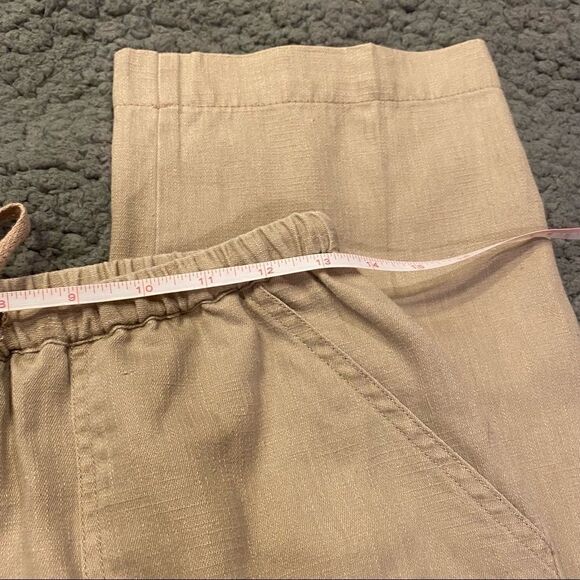 Chico’s Tan Linen Blend Pants Size 0 Drawstring - Picture 10 of 12
